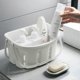 thumbnail image 1 of Plastic Shower Caddy Tote - Hanging Bathroom Organizer with Handle, Portable Storage Basket Bin, 1 of 4