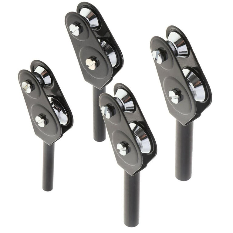 4pcs Heavy Duty Stainless Steel Double Roller Rod Tip Guide - Sea Boat Fishing, Size: 6.5 cm, Gray
