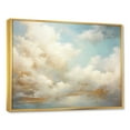 thumbnail image 2 of Designart "Taupe Golden Simplistic Clouds I" Clouds Floater Framed Canvas Wall Art, 2 of 5