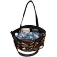 thumbnail image 5 of Thanksgiving Canvas Leather Mix Hand-Held Tote Bag Twill Sponge Jeanette 30x10.5x39cm/11.8x4.1x15.4in, 5 of 5