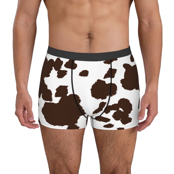 Fotbe Brown Cow Calzoncillos Tipo Boxer con Bolsa de Soporte Total para Hombre, X-Temp Fresco, Transpirable y de Secado Rápido-X-Large