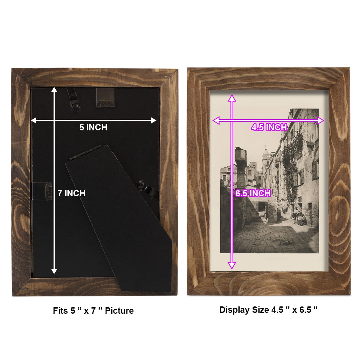 Vintage Views of Venice VIII - Framed Print w/glass - Walnut