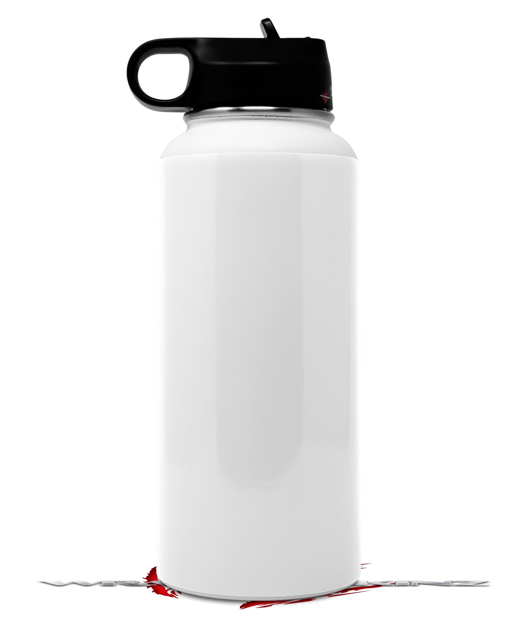 hydro flask logo sticker white