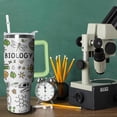 thumbnail image 6 of 40oz Biology Teacher Gifts Bio Tumbler with Handle and Straw, Biological Stainless Steel Insulated Cup with Lid, Travel Coffee Mug Water Bottle, Birthday Gifts for Women Men, 6 of 6