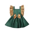 thumbnail image 5 of ITFABS Bébé Fille Partie Robe Collier Paillettes Volant Manches Princesse Robe, 5 of 5