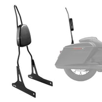 VEVOR Motorcycle Backrest Sissy Bar, Compatible with Harley-Davidson Dyna Street Glide, Road Glide, and Road King, 29-Inch Height Detachable Passenger Backrest, Black