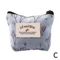 thumbnail image 1 of Bolsas de compras plegables Monedero de lona Monedero de tarjetas Monedero rural Zero Flower Mini bolso con cordón Monedero estilo algodón G6C7, 1 of 6