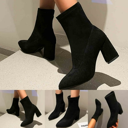 

High Zipper Shoes Women s Breathable Boots Short Fashion Heels Retro Women s Boots