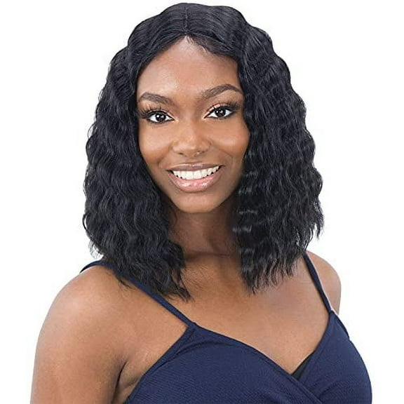 Freetress Equal Synthetic 5 Inch Deep Part Lace Front Wig - DEEP WAVER 001 (1B Off Black)