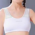thumbnail image 4 of Girls Sports Bras Running Breathable Training Bra Hollow Back Workout Padded Bralette for Yoga Cooling Summer, White, L, 4 of 7