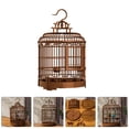 thumbnail image 4 of ColoMX Jaula grande para pájaros, de plástico, redonda, retro, portátil, ideal para agapornis, periquitos y cacatúas. Ideal para uso doméstico y exterior., 4 of 7