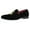 Black, variant on Santimon Mens Dress Shoes Velvet Loafers Slip-on Classic Party Casual Business Shoes Wine Red US 10.5