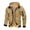 Khaki, variant on MaFYtyTPR Men's Warm Hooded Jacket Fashion Workwear Style Fake Two-piece Spliced Plaid Interior With Multiple Pockets Casual Flight Jackets Army Green L