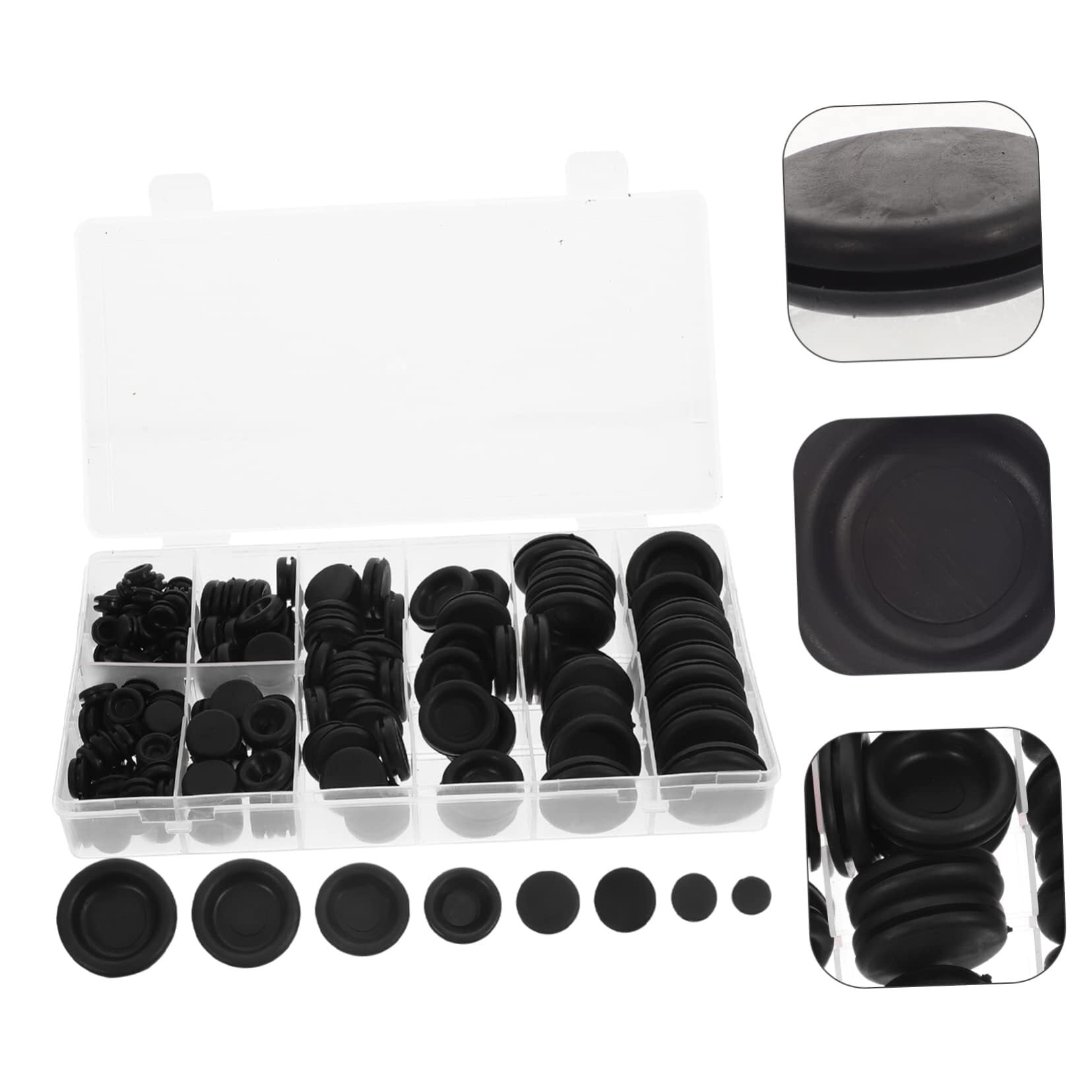 340 Pcs Guard Coil Rubber Ring Wiring Rubber Grommet Kit Rubber Washer Ring Gasket Rubber Sealing Gasket Washer Rubber Sealing Gasket Rubber Grommet for Wire Rubber Gasket