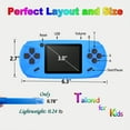 thumbnail image 7 of Beijue Rechargeable 16 Bit Handheld Game Console Toy for Kids with 3.0'' Color LCD 100 Games (Blue), 7 of 7