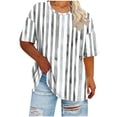 thumbnail image 3 of Craaazy Women's Fashion Plus Size Oversized Colorful Print Crew Neck Short Sleeve T-Shirt for Daily Wear Gifts, 3 of 6