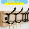 thumbnail image 2 of Wall Racl 3 hooks heavy duty Entryway Shelf 5 Hooks Wood, 2 of 8