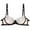Black, variant on Bandeau Bras for Women Sexy Lace Bra Sheer Mesh Bras See Through Bralette Underwire Embroidered Full Coverage Bralette