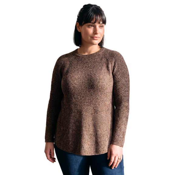 Avenue Women's Plus Size Tia Curved Hem Tunic Sweater