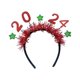 thumbnail image 3 of Diadema de Feliz Año Nuevo 2024, accesorio para fotos, decoración para el cabello Rojo, 3 of 9
