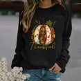 thumbnail image 2 of Odeerbi Thanksgiving Shirts for Women Print Long-sleeved Sweatshirt Casual Blouse Pullover Brown, 2 of 4