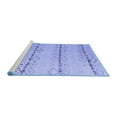 thumbnail image 2 of Ahgly Company Machine Washable Indoor Square Solid Blue Modern Area Rugs, 6' Square, 2 of 4