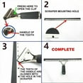 thumbnail image 2 of Stainless Steel Glass Squeegee Rubber Wiper Blade for Shower Screen Glass Wiper, 2 of 10
