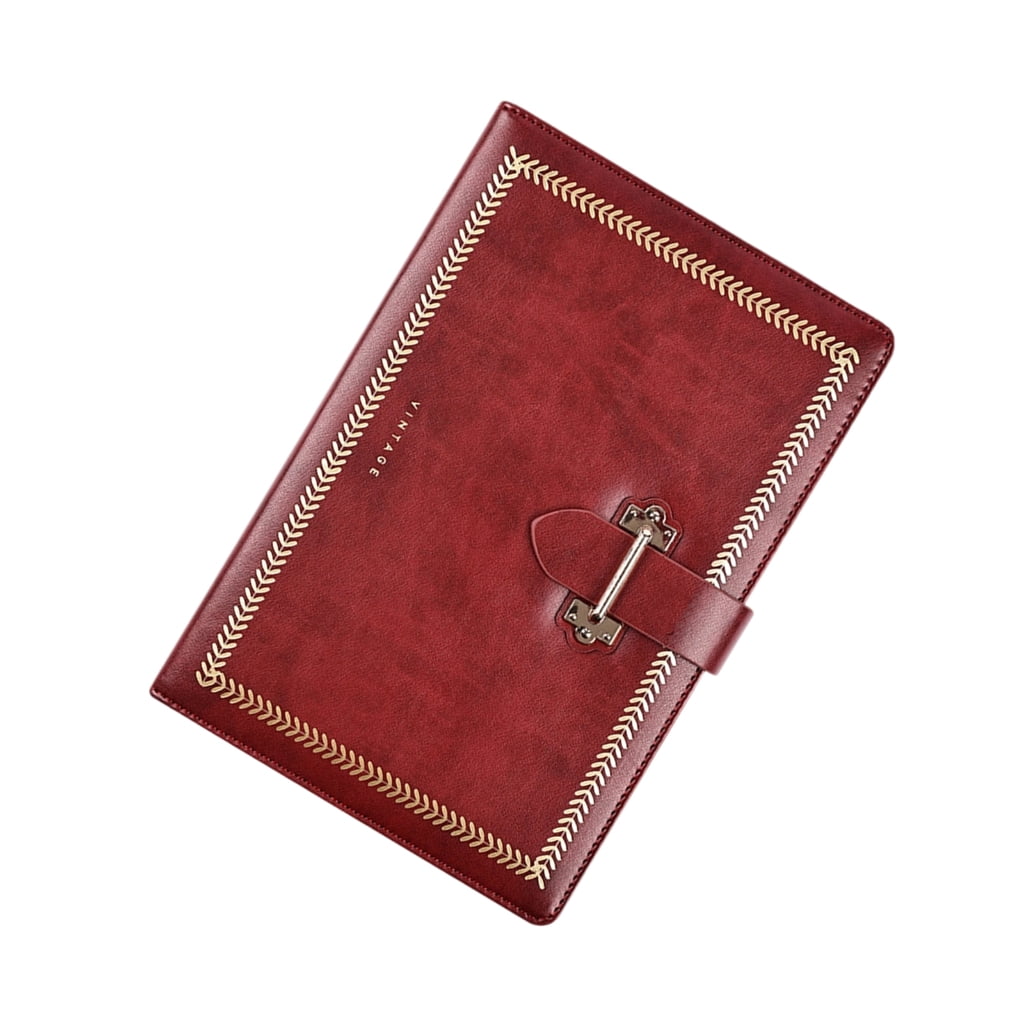 PU Leather Notebook 222 Pages Lined Business Journal For Note Taking Journaling