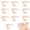 Gold, variant on Stcellnmex Adjustable Reusable Nail Rings No Adhesive Fingernail Decoration Silver 10 Pack