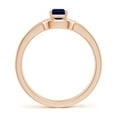 thumbnail image 2 of ANGARA Natural Emerald-Cut Blue Sapphire Bridal Set with Diamonds in 14K Rose Gold for Women (Size-6x4mm) | September Birthstone, Anniversary, Jewelry Gift for Women | Natural Blue Sapphire Ring, 2 of 8