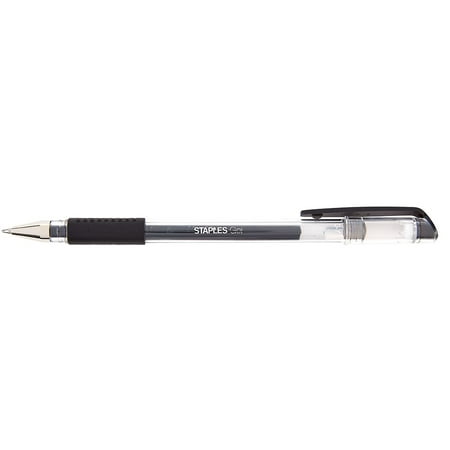 0.5 Inch Medium Crown Staples - Staples Gel Stick Pens Medium Point Black Dozen (11246-CC) 501955