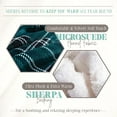 thumbnail image 4 of Elegant Comfort Throw Blanket, Reversible Sherpa Flannel, Ultra-Soft, Fuzzy, Plush- All season Lightweight Decorative Throw, 50 x 60 inches, Plaid Design Sherpa Throw, Green, 4 of 5