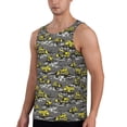 thumbnail image 2 of Gaeub Modern Yellow Excavator Men's Athletic Tank Top, Workout Sleeveless Shirts, Running Tank Tops for Gym, Running, Training - XX-Large, 2 of 9