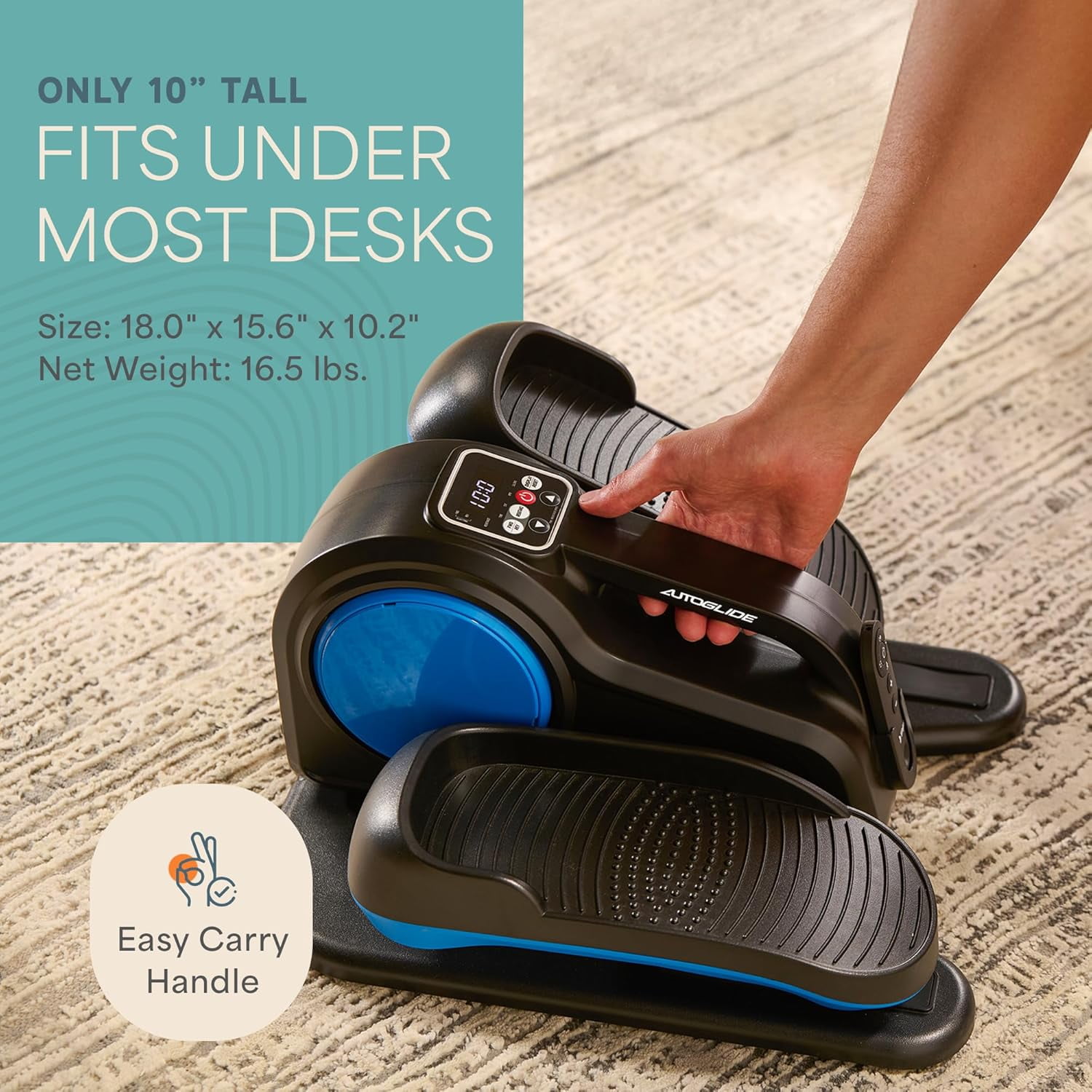 LifePro Under Desk Elliptical Exercise Machine – Seated Pedal Exerciser & Foot Pedal Exercise Machine for Seniors & Adults – Quiet, Portable Ellipse Leg Exerciser for Home or Office