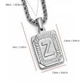 thumbnail image 3 of FENOHREFE Unisex Stainless Steel Letter Pendant Necklace Unisex Jewelry Charm Necklace Party Accessory Present for Fashion Lover, 3 of 8