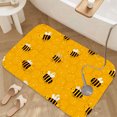 thumbnail image 3 of 1pc Bee Pattern on Honeycomb Absorbent Non-Slip Bathroom Thickened Flannel Rug Decor,Soft,Quick Drying,Suitable For Indoor/outdoor Use,Bathrooms,Bedrooms,Kitchens,Terrace,Laundry Rooms,16"x24", 3 of 9