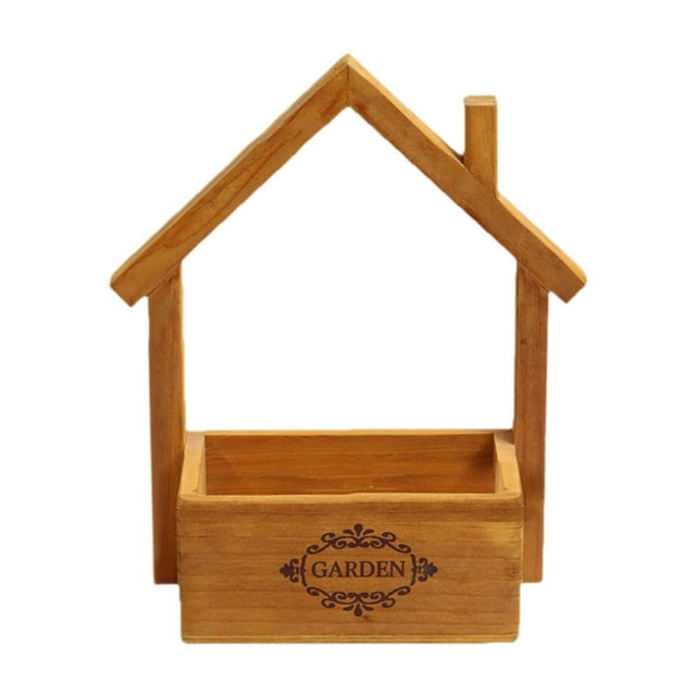 Maceta de madera para colgar en pared, adorno rústico único, maceta para flores, para interior, comedor, sala de vacaciones, oficina