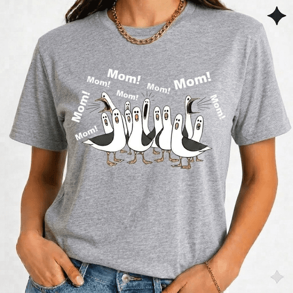 Funny Custom Name Seagull Shirt, Funny Mom Shirt, Dad Seagull T Shirt, Teacher Graphic Tee, Chaos Bird Meme Shirt, Funny Family Gift