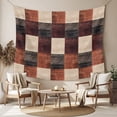 thumbnail image 2 of Brown Beige Block Tapestry for Bedroom Wall Hanging Tapestry, Abstract Art Modern Geometric Ceiling Backdrop Tapestries Poster Blanket Wall Decor for Teens Room Living Room Dorm 59" x 90", 2 of 8
