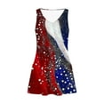 thumbnail image 5 of Sundresses for Women 1776-2026 250 Anniversary USA Flag Print V Neck Mini Tank Dress Beach Dress with Pocket, 5 of 6