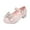 Pink |#7, variant on Girls Dress Shoes Wedding Party Heel Mary Jane Princess Flower Shoes (26,Pink)