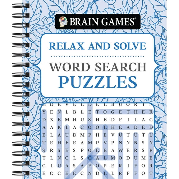 Brain Games - Relax and Solve Brain Games - Relax and Solve: Word Search Puzzles (Pattern Cover), (Spiral-Bound)