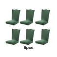 thumbnail image 4 of Matsuzay 6x fundas para sillas suaves y cómodas hechas con poliéster para aplicaciones amplias con superficies lisas Decoración del hogar Verde negruzco, 4 of 6