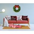 thumbnail image 6 of 16x16 Christmas Pillow Covers, Decorative Farmhouse Christmas Vibes Believe Buffalo Plaid Let it Snow Christmas Outdoor Pillow Shams Cases Slipcovers Set of 4 for Couch Sofa, 6 of 6