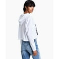thumbnail image 2 of Calvin Klein Jeans Chandail à Capuchon Graphique Clouté pour Femmes (Blanc, G), 2 of 3