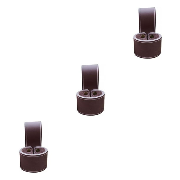 Wosthever Soporte de martillo de cuero PU Funda de herramienta de caza de color sólido Marrón Marrón 3Conjunto