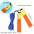 thumbnail image 2 of 2PCS Rope Skipping Soft Jump Rope Plastic Jump Rope Adjustable Tangle Free Cotton Skipping Ropes for Men Women Kids Ideal for Speed Jumping Training Workout Weight Loss Keeping Fit, Blue Orange, 2 of 7