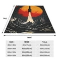 thumbnail image 3 of Fotbe Retro Space Rocket Launch Manta de Franela Acolchonada con Estampado, Súper Suave y Esponjosa, Extra Grande para Sofá, Cama, Uso Todo el Año-50"x40", 3 of 7