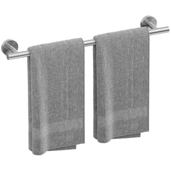 Barra De Toalla De Níquel Cepillado Toallero De 24 Pulgadas Para Baño Montado En La Pared Acero Inoxidable Sus304 Longitud Total 26 Pulgadas