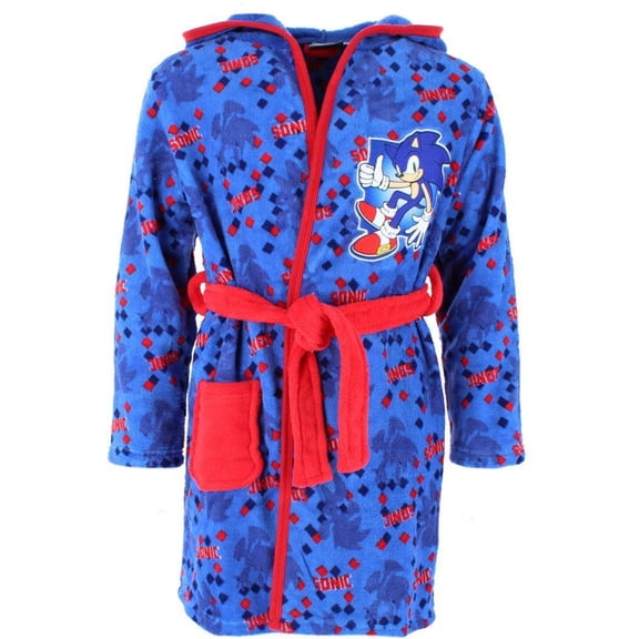 Textiel Trade Boy's Sonic the Hedgehog Hooded Bath Robe